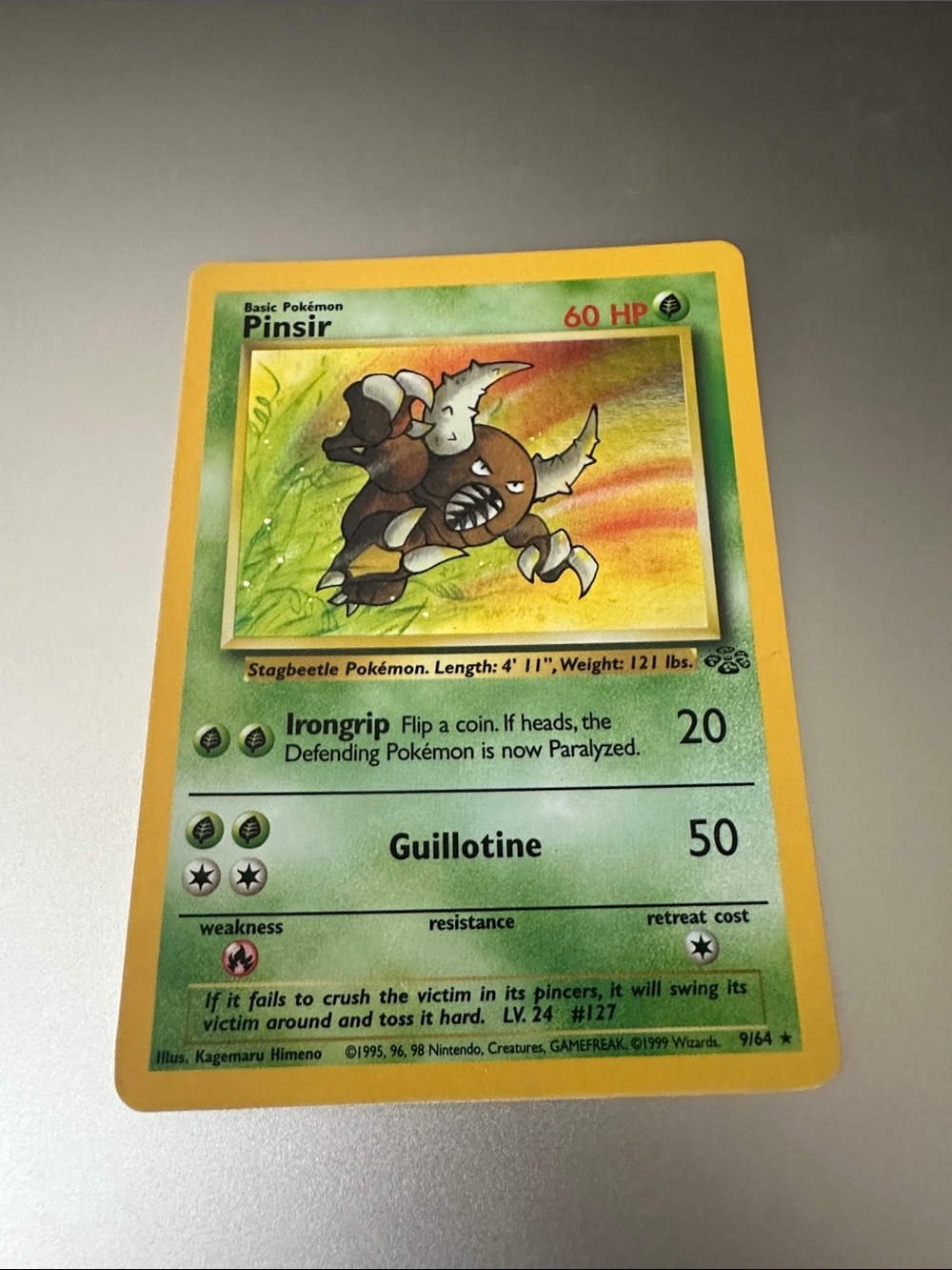 Pinsir Pokémon Holo Trading Card